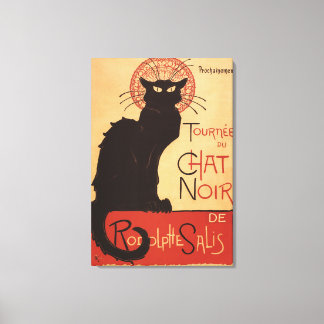 Lienzo Chat Noir Cabaret Troupe Poster Promo Gato Negro