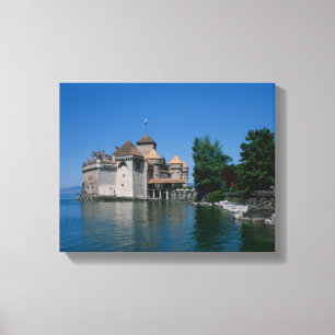 Lienzo Chateau Chillon, Lago Ginebra, Cantón de Vaud,