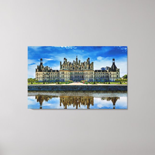 Lienzo Chateau de Chambord, Francia. (Anverso)