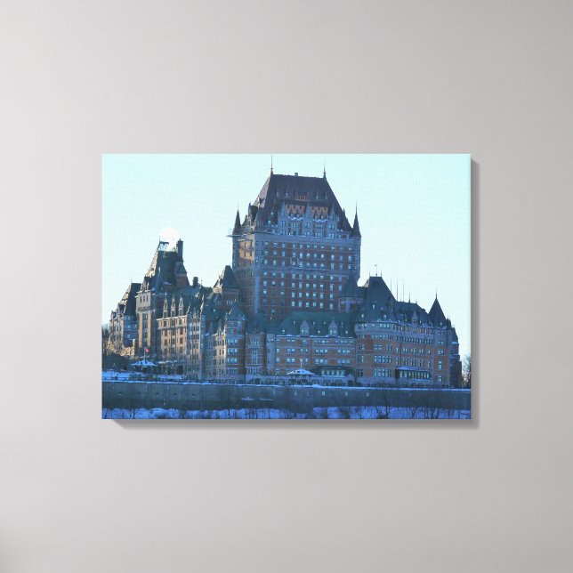 Lienzo Chateau Frontenac, Quebec, Canadá (Anverso)