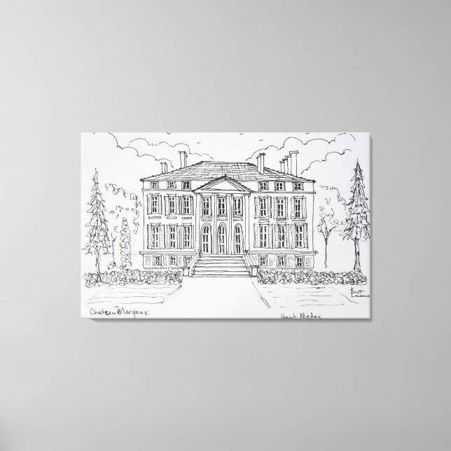 Lienzo Chateau Margaux | Burdeos, Francia (Anverso)