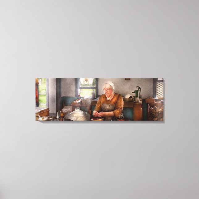 Lienzo Chef - Cocina - Limpieza de cerezas (Anverso)