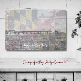 Lienzo Chesapeake Bay Bridge Maryland Overlay Canvas