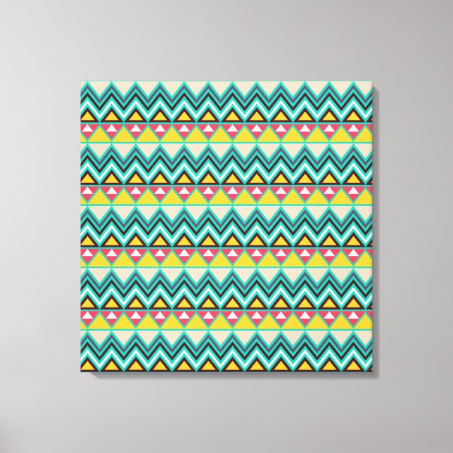 Lienzo Chevron azteca #6 en VictoriaShaylee (Anverso)