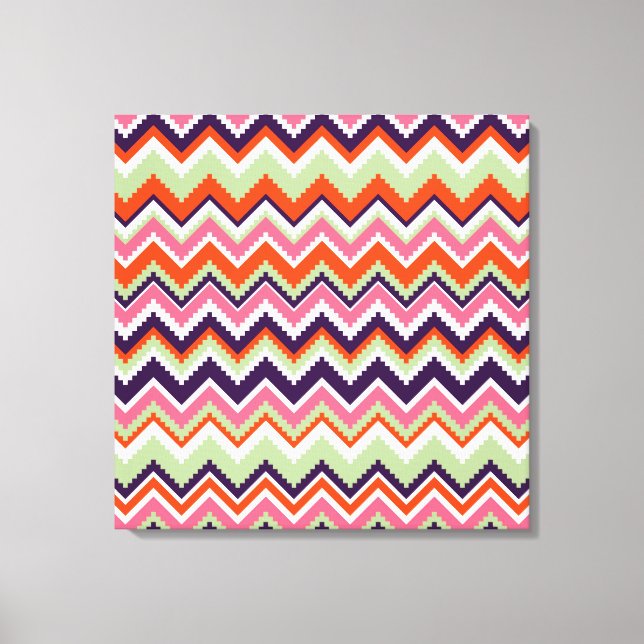 Lienzo Chevron azteca #7 en VictoriaShaylee (Anverso)