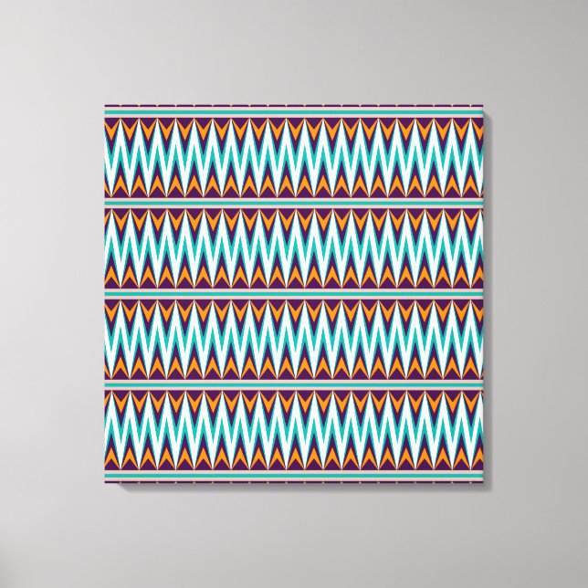 Lienzo Chevron azteca #8 en VictoriaShaylee (Anverso)