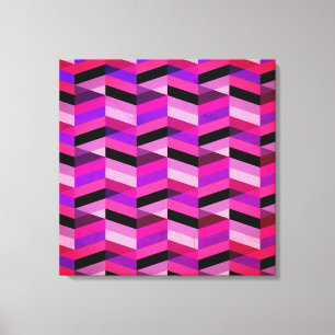 Lienzo Chevron/Herringbone abstracto Púrpuras y Violeta