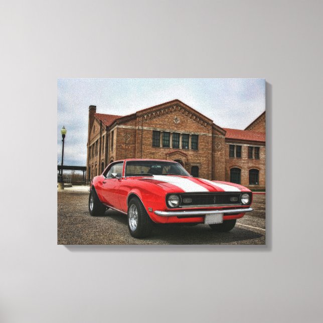Lienzo Chevy camaro súper deportivo de 1968 (Anverso)