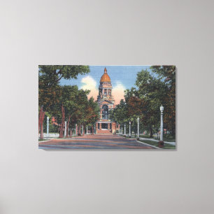 Lienzo Cheyenne, WY - vista del capitolio del estado y