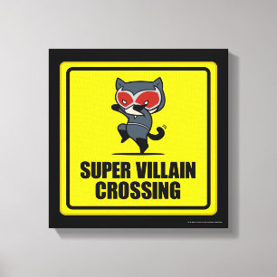 Lienzo Chibi Catwoman Super Villain Crossing Rótulo