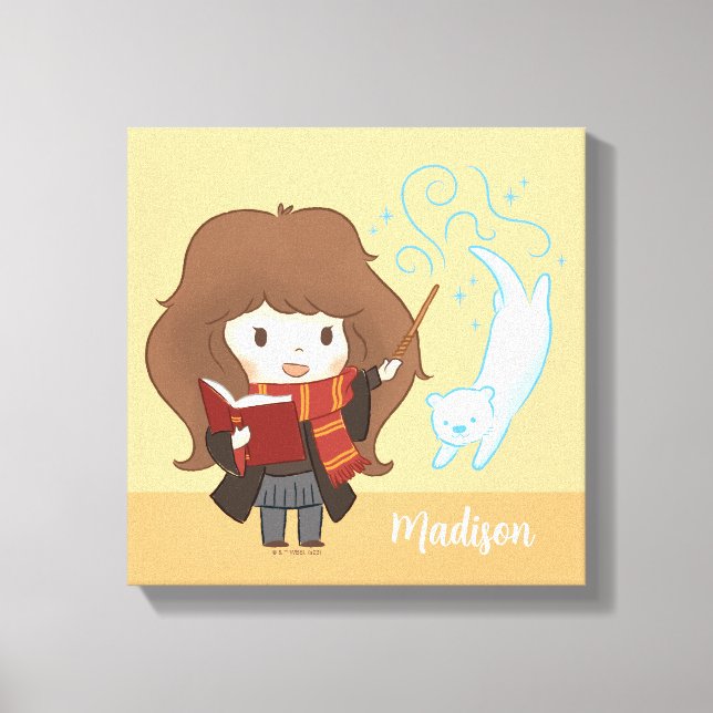 Lienzo Chibi Hermione Granger Patronus (Anverso)