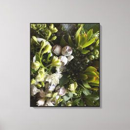 Lienzo Chic Dark Green Botanical Leaves