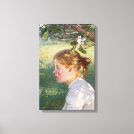 Lienzo Chica bajo el árbol de manzanas (por Danielson-Gam