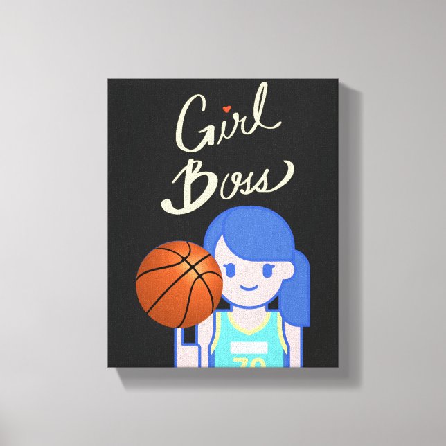 Lienzo Chica Boss Basketball (Anverso)