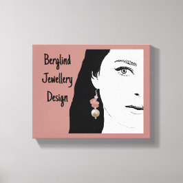 Lienzo chica cara ilustracion de moda elegante