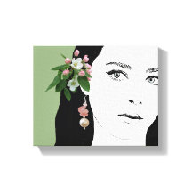 chica cara moda ilustracion floral lindo