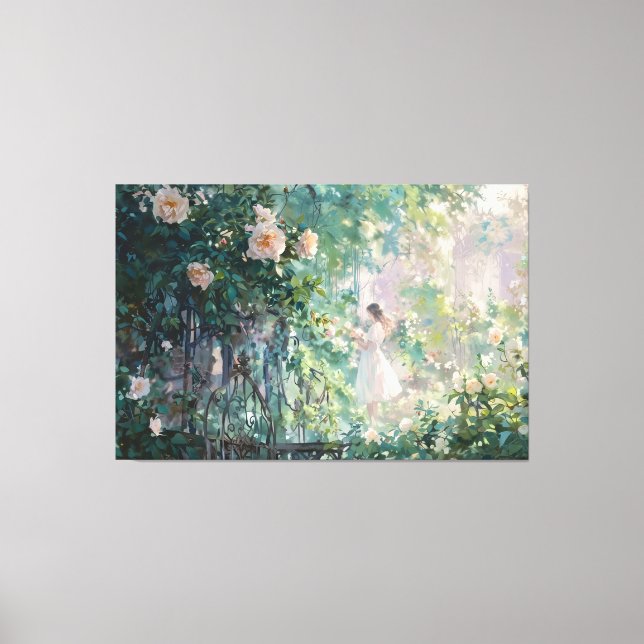Lienzo *~* Chica CLIMBING ROSA TV2 Stretched Canvas Print (Anverso)