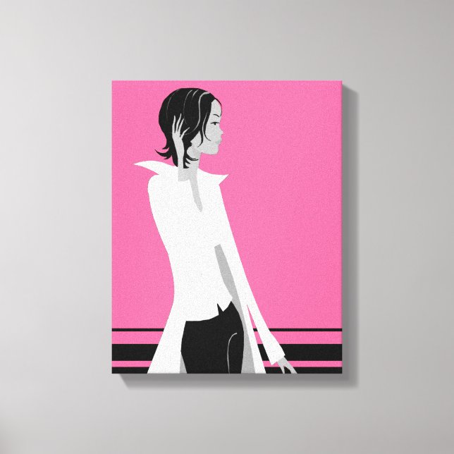Lienzo Chica con Attitude Fashion Diva Wrapped Canvas (Anverso)
