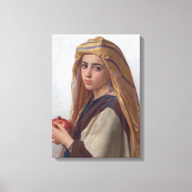 Lienzo Chica con granada de Bouguereau (Anverso)