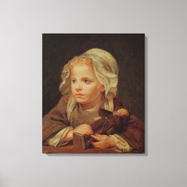 Lienzo Chica con muñeca (Anverso)