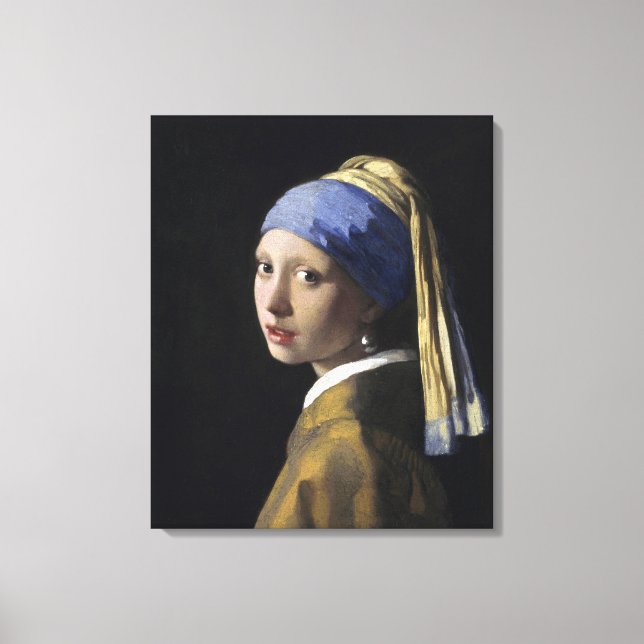 Lienzo Chica con Pearl Earring de Johannes Vermeer (Anverso)