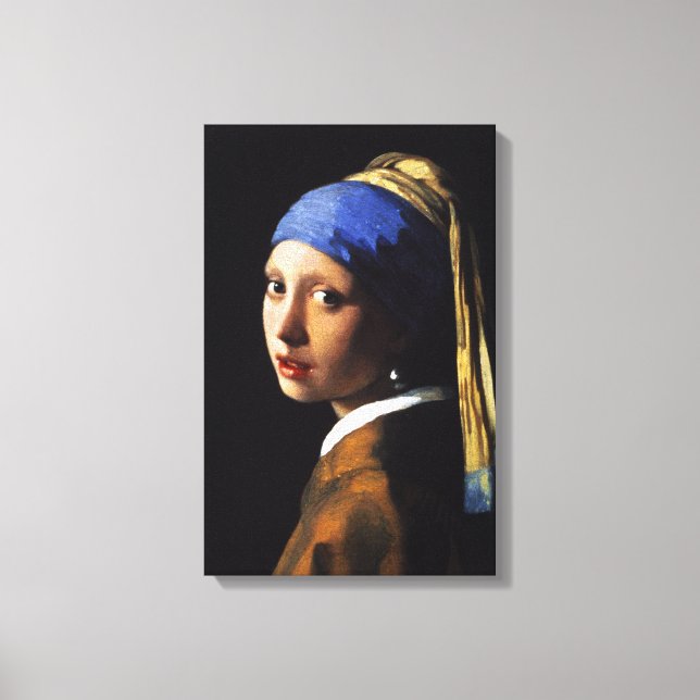 Lienzo Chica con un ajuste de tela de Pearl Earring (Anverso)