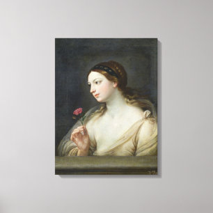 Lienzo Chica con un color de rosa (aceite en lona)