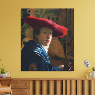 Lienzo Chica con un Gorra rojo, famoso cuadro