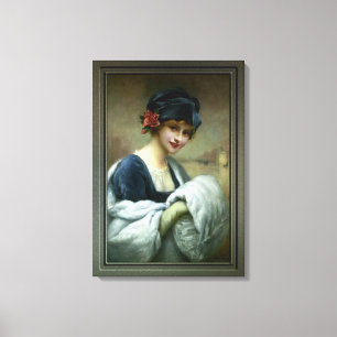 Lienzo Chica con una bofetada de pieles por Francois Mart