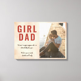 Lienzo Chica de acuarela foto del día de papá padre