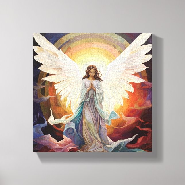 Lienzo Chica de esperanza floreciente (Anverso)