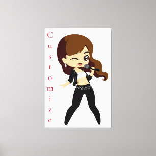 Lienzo Chica de Guay canta Karaoke Thunder_Cove