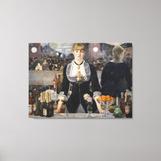 Lienzo Chica de la camarera victoriana en Folies Bergere,