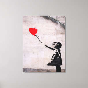 Lienzo Chica de la Esperanza con Globo Banksy