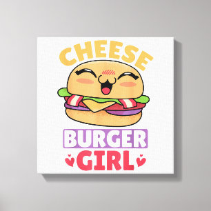 Lienzo Chica de la Hamburguesa con Queso, Mujeres de la H