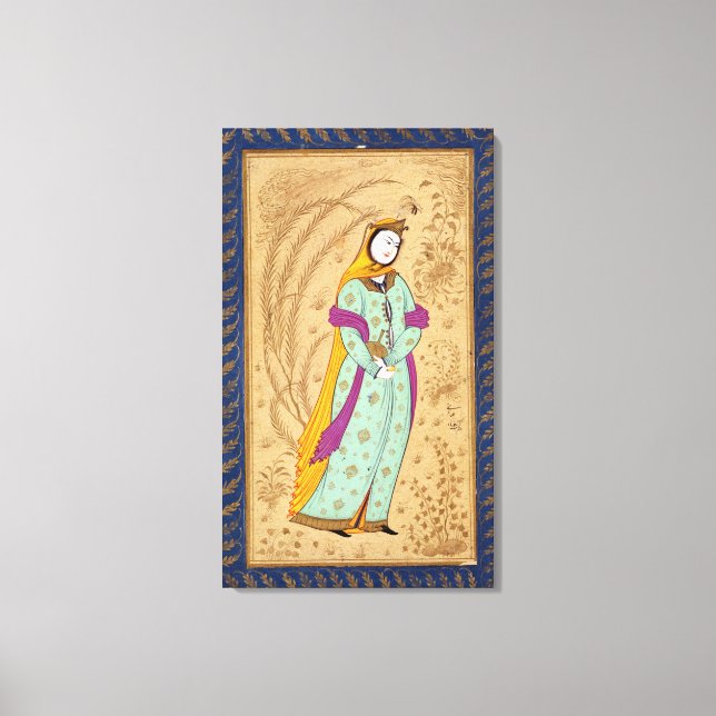 Lienzo Chica de La Haya con una bodega y una pera (Anverso)