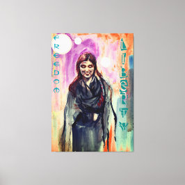 Lienzo Chica de Libertad y Libertad en Kimono Otherworlar