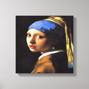 Lienzo Chica de Perla tras Johannes Vermeer