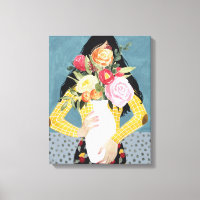 Chica de vara de flores