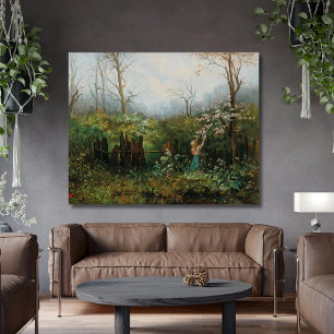 Lienzo Chica en el Jardín - Olga Wisinger-Florian