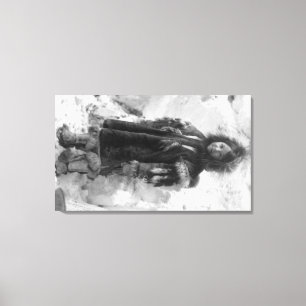 Lienzo Chica esquimal en una parka en Nome, Alaska