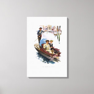 Lienzo Chica estadounidense en Italia por Harrison Fisher