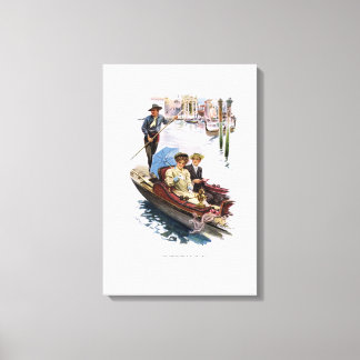 Lienzo Chica estadounidense en Italia por Harrison Fisher