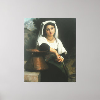 Lienzo Chica italiana en la fuente - William-Adolphe Boug