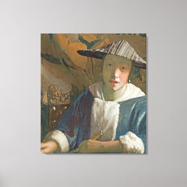 Lienzo Chica joven con flauta, c.1665-70 (Anverso)