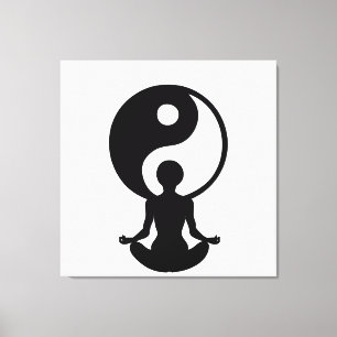 Lienzo Chica joven practicando yoga