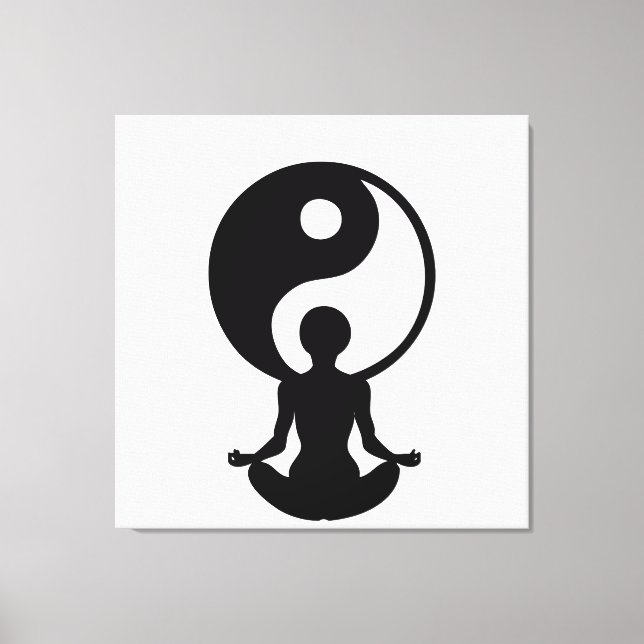 Lienzo Chica joven practicando yoga (Anverso)