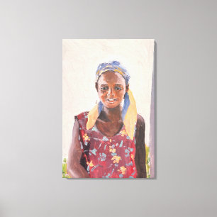 Lienzo Chica malgache 1989