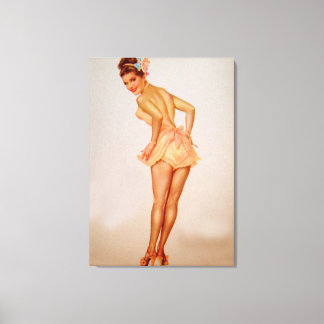 Lienzo Chica Pinup de color original 3