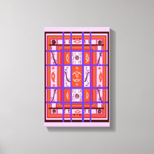 Lienzo chica poder curvado rosado